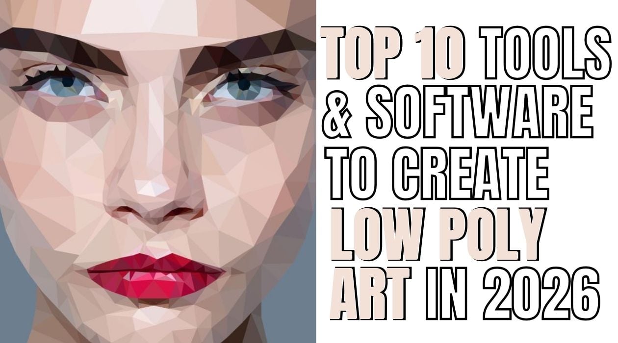 A low poly art digital portrait of model Cara Delevingne.