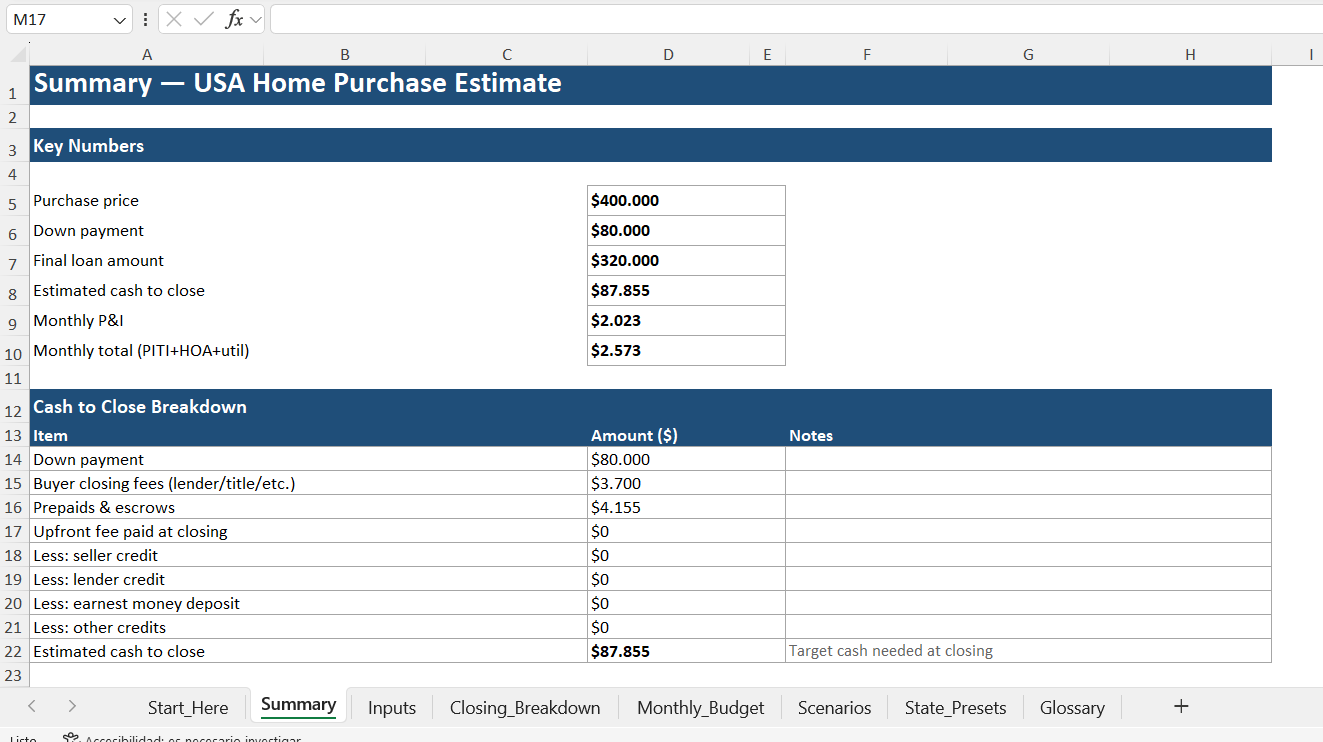 USA Closing Cost Calculator (Cash to Close) - Payhip