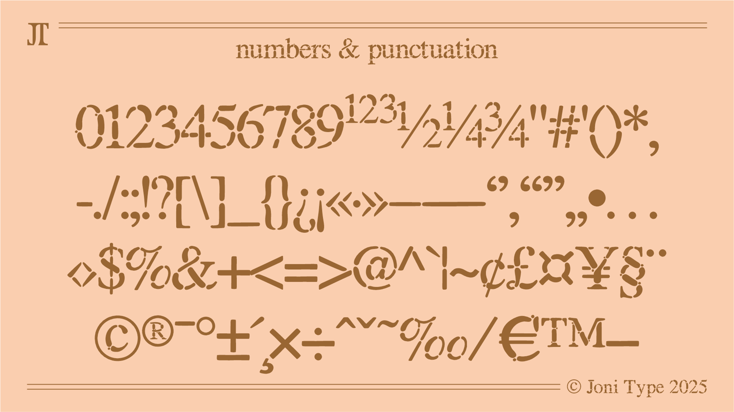 numbers & punctuation