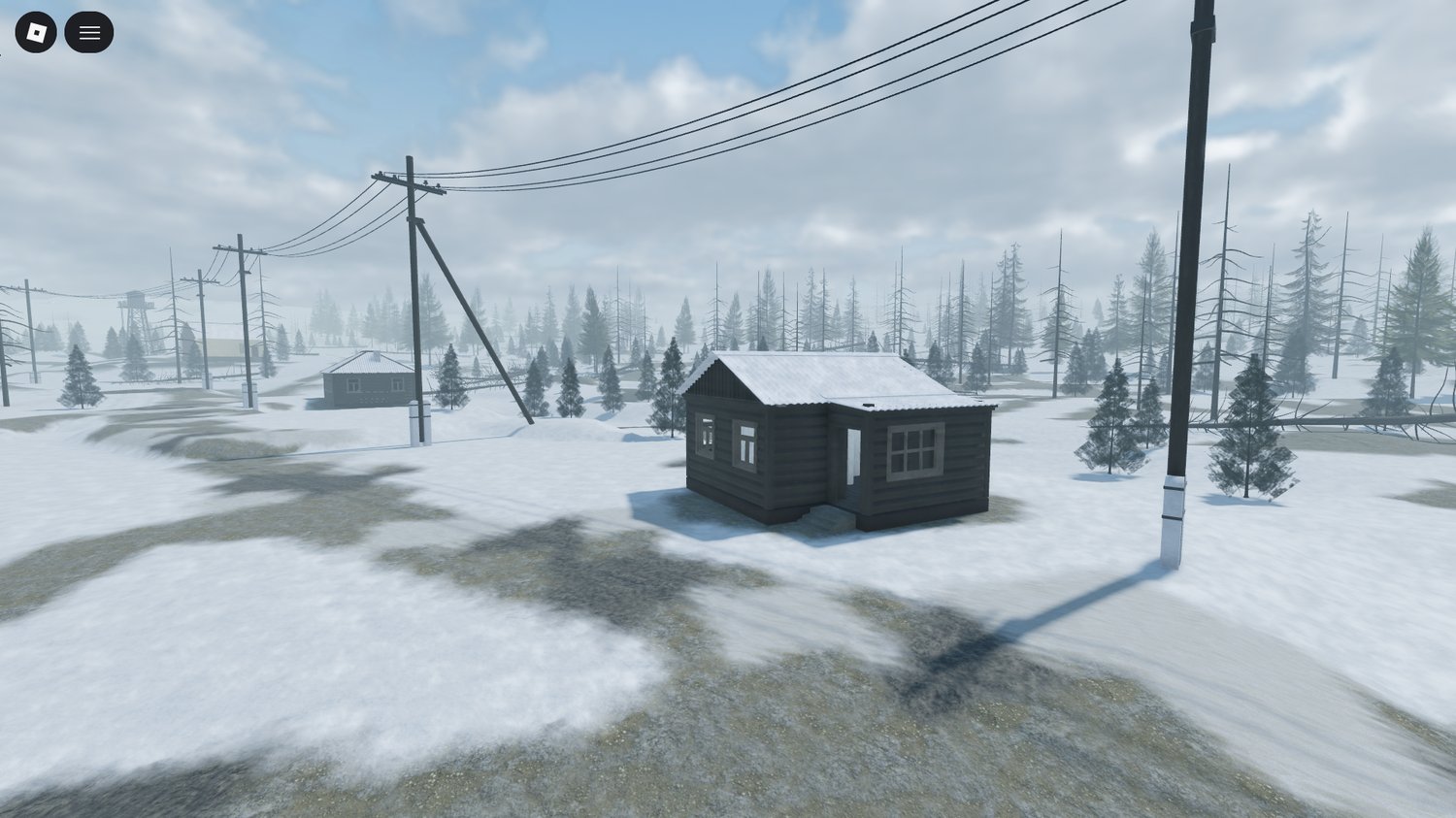 Realistic Finnish terrain with forests and snow in Roblox