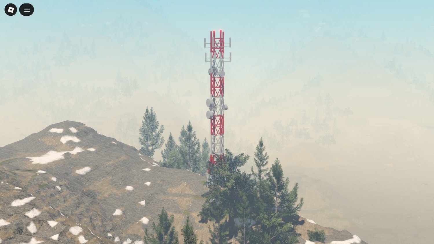 High-altitude Roblox battlefield with steep ridges and valleys