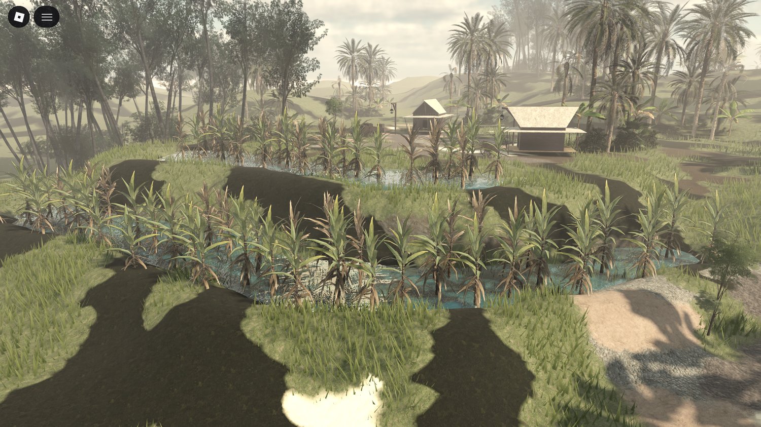 Realistic Roblox tropical battlefield terrain for skirmishes