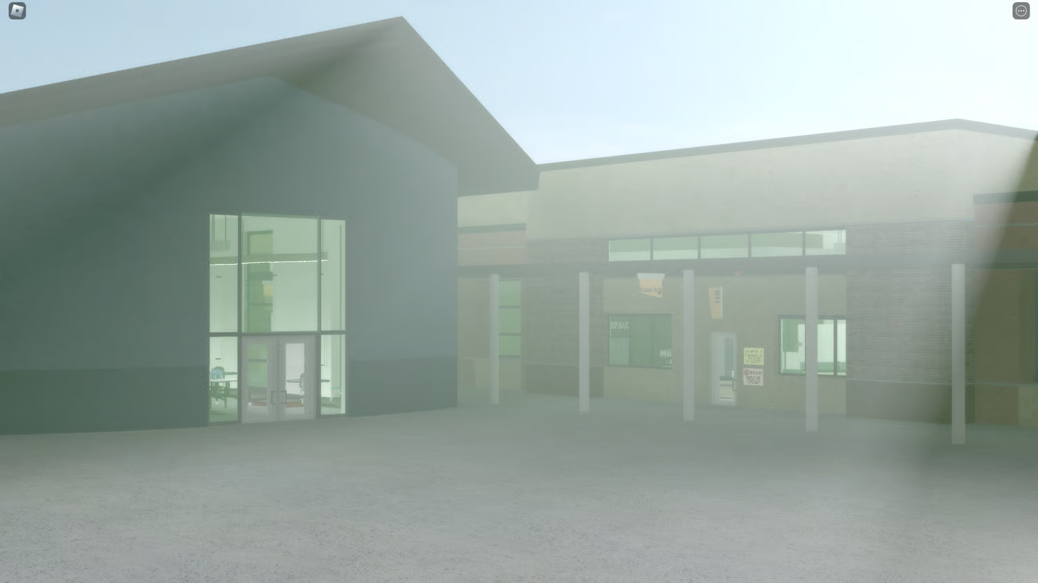 Classroom interiors for different subjects in Roblox school map