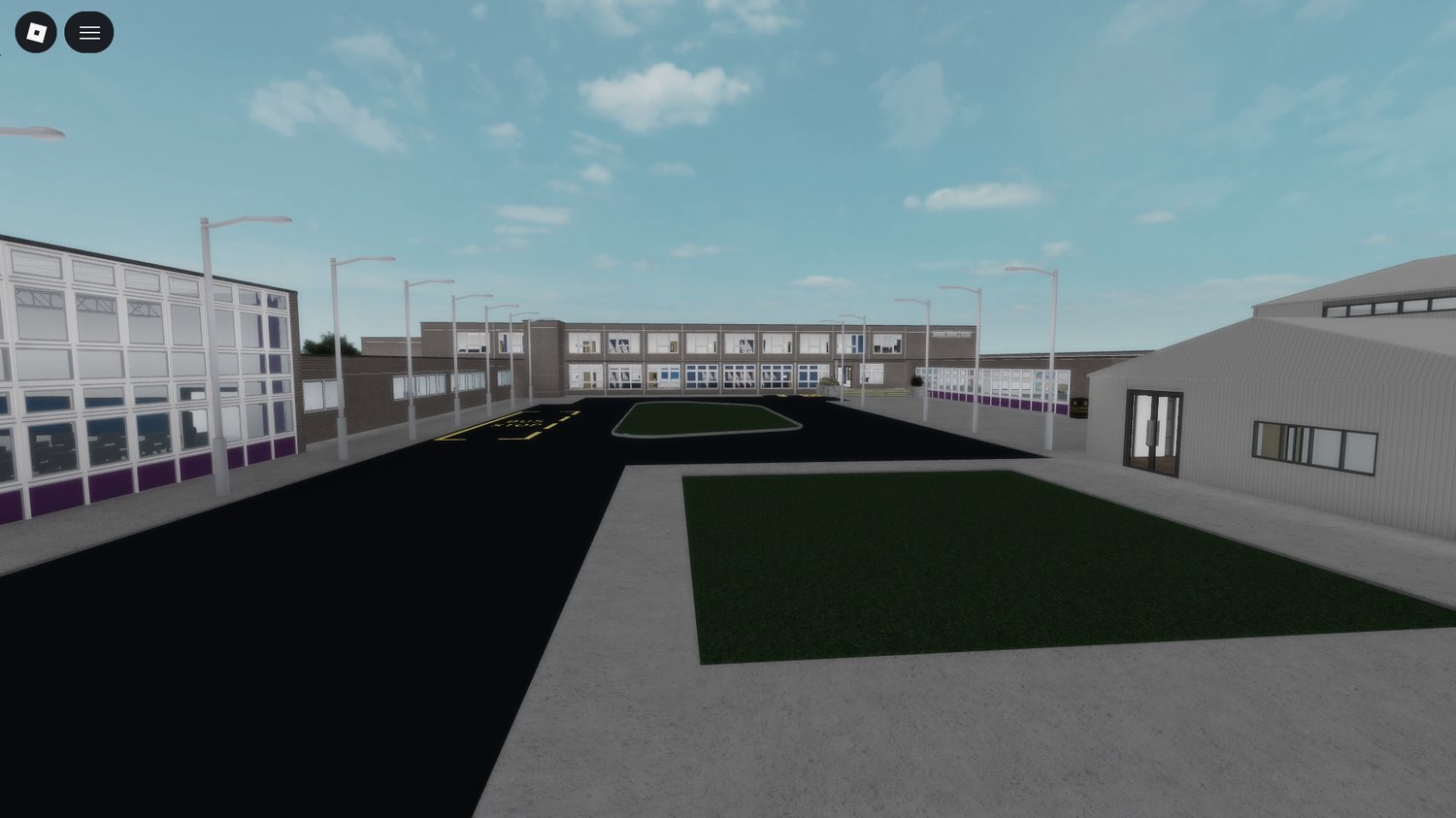 Fully detailed Roblox school map designed for roleplay and events