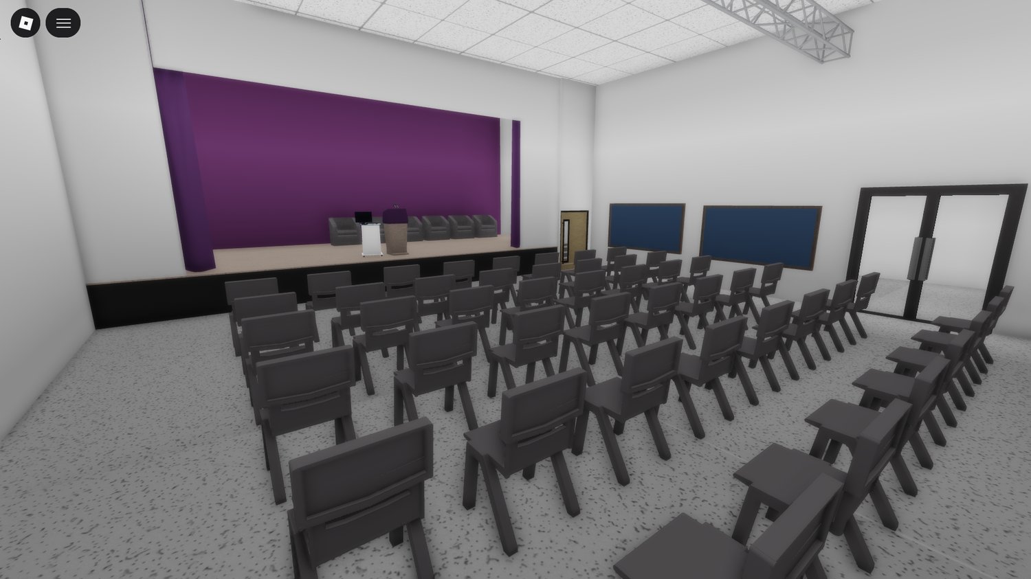 Spacious classrooms, offices, and labs across Roblox school map