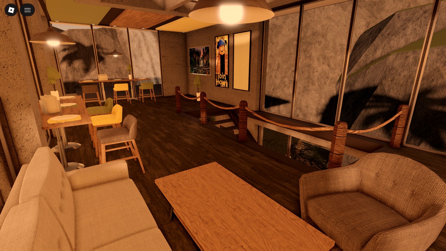 Roblox bar map with interactive food and drink simulation