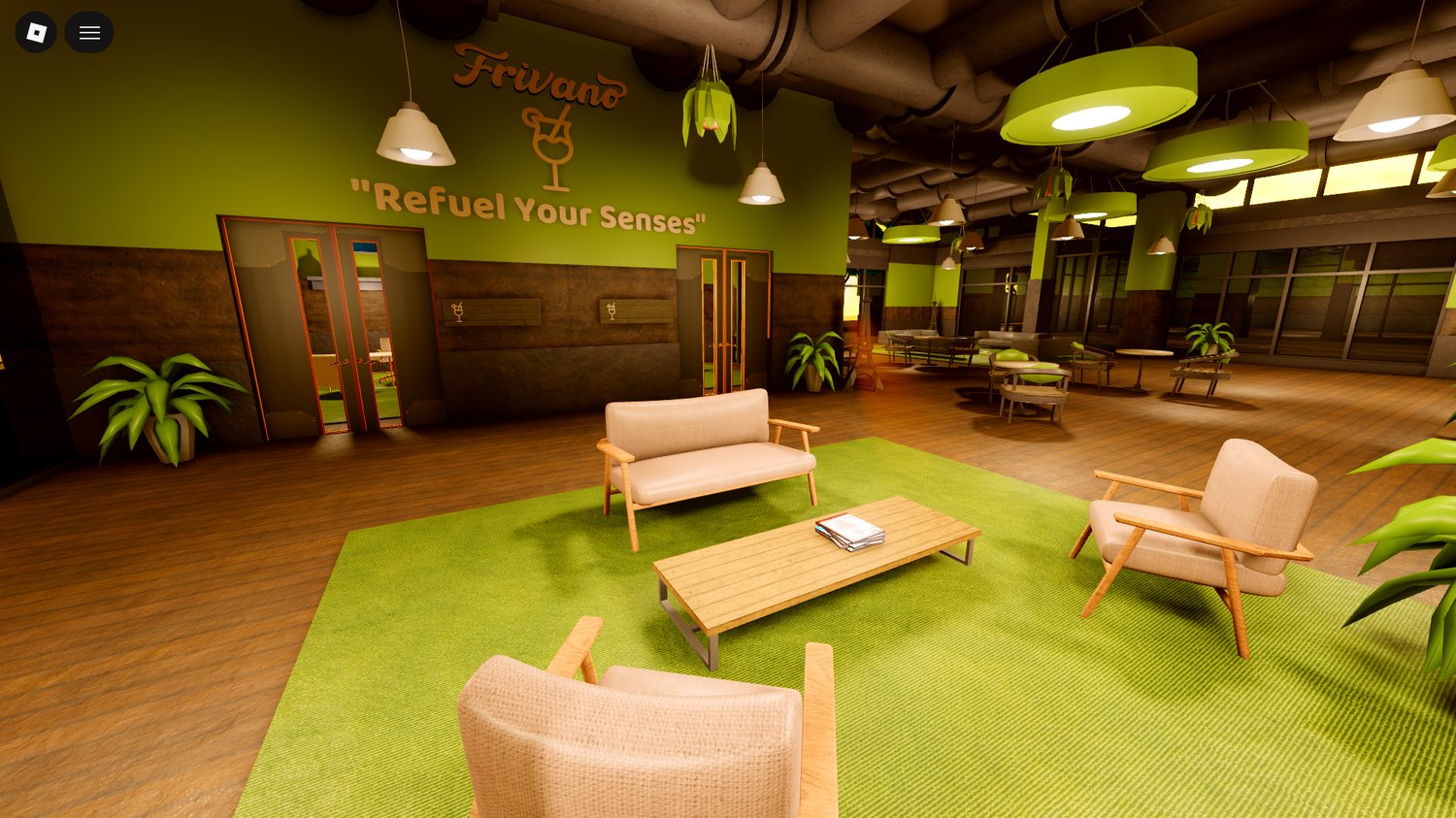 Clothes store integrated into realistic Roblox bar environment