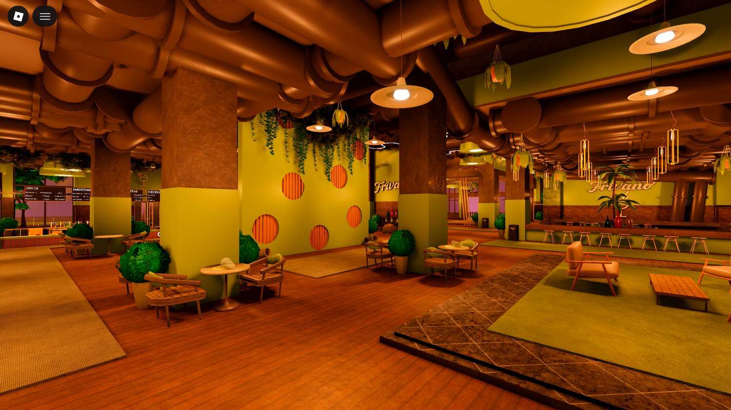 Spacious bar area and interiors for immersive Roblox roleplay