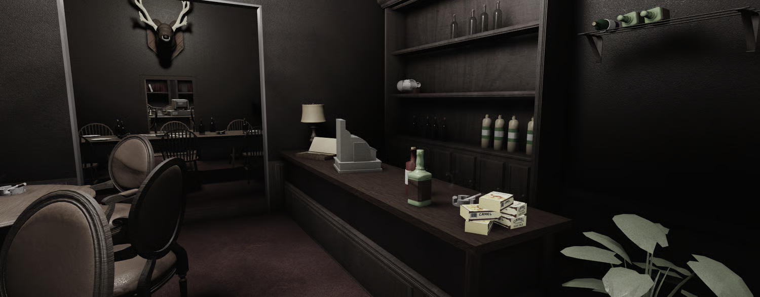 Immersive vintage lounge map for roleplay, social, and noir projects