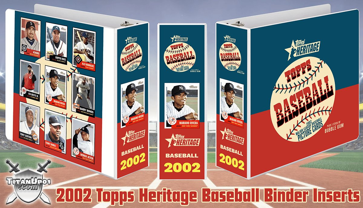 2002 Topps Heritage Baseball Cards Binder Inserts