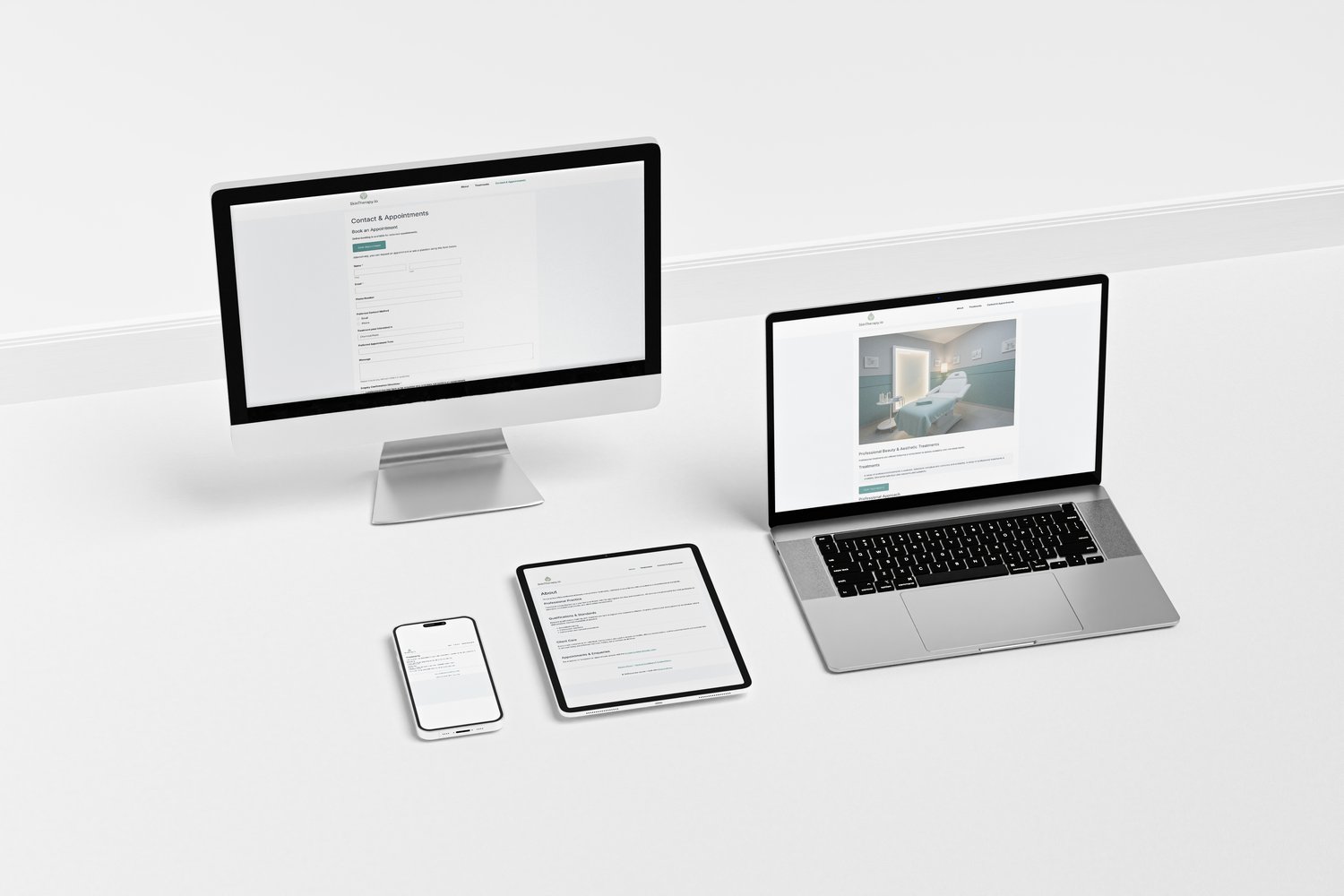 Webstie systems for beauty & aesthetics.