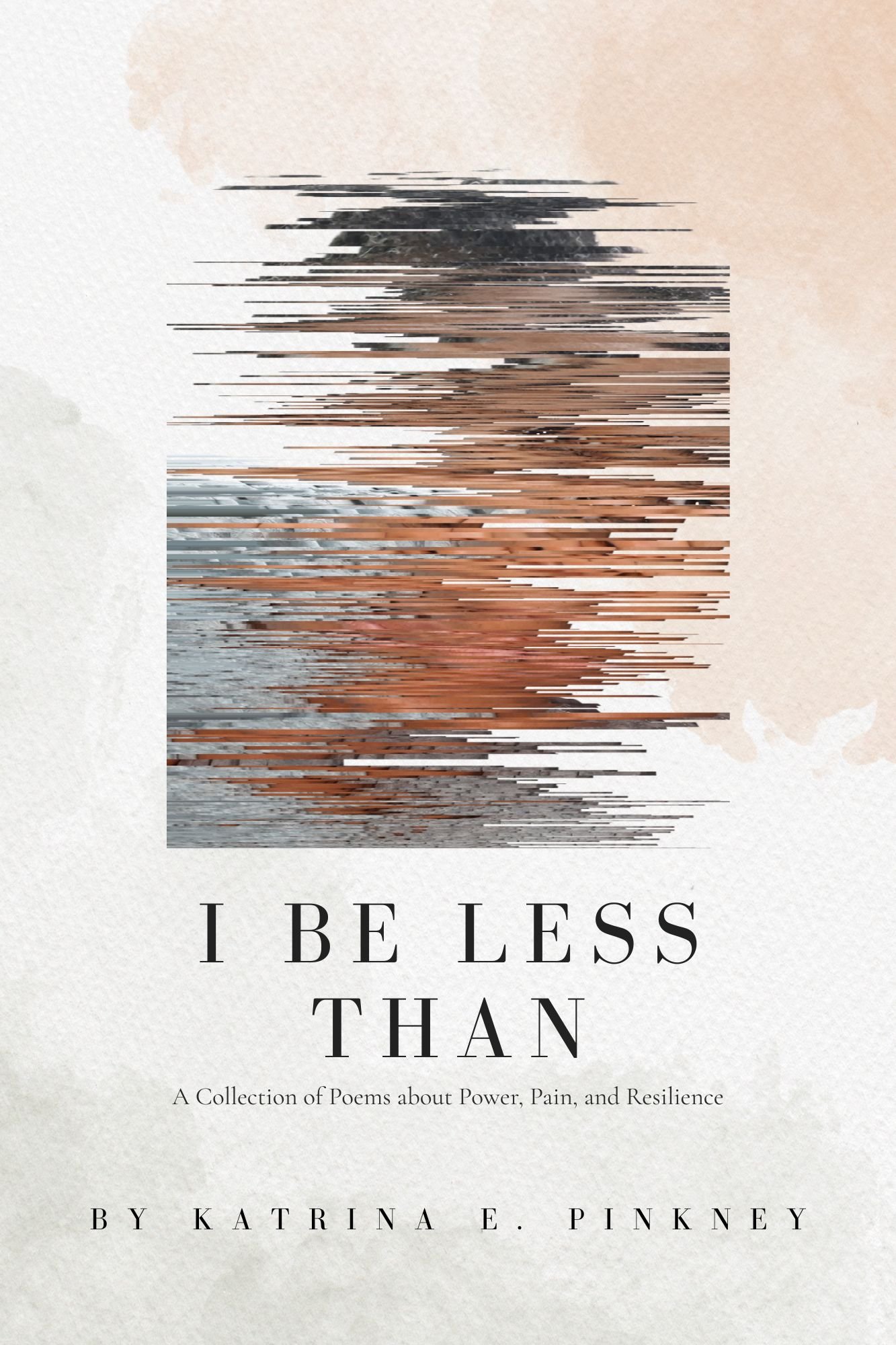 neutral watercolor book cover with spliced image and title