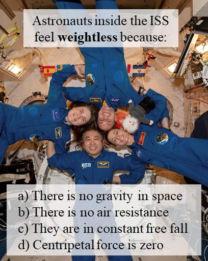 Freefall in International space station - Physics A level explained - tutorials and exam tips