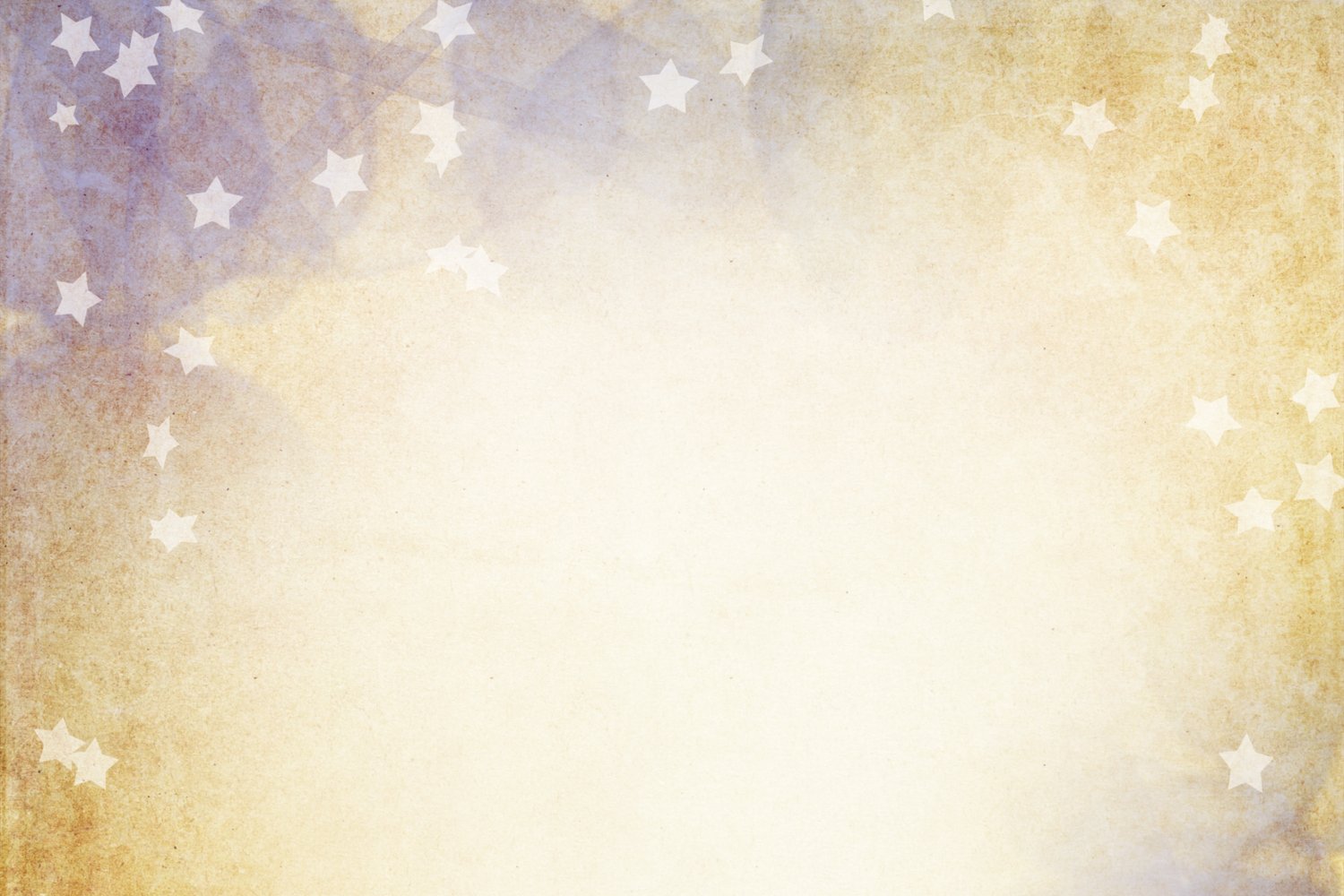 Paper background with blue and yellow distressing and white stars