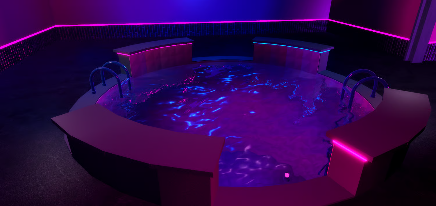 Roblox rooftop lounge nightlife environment
