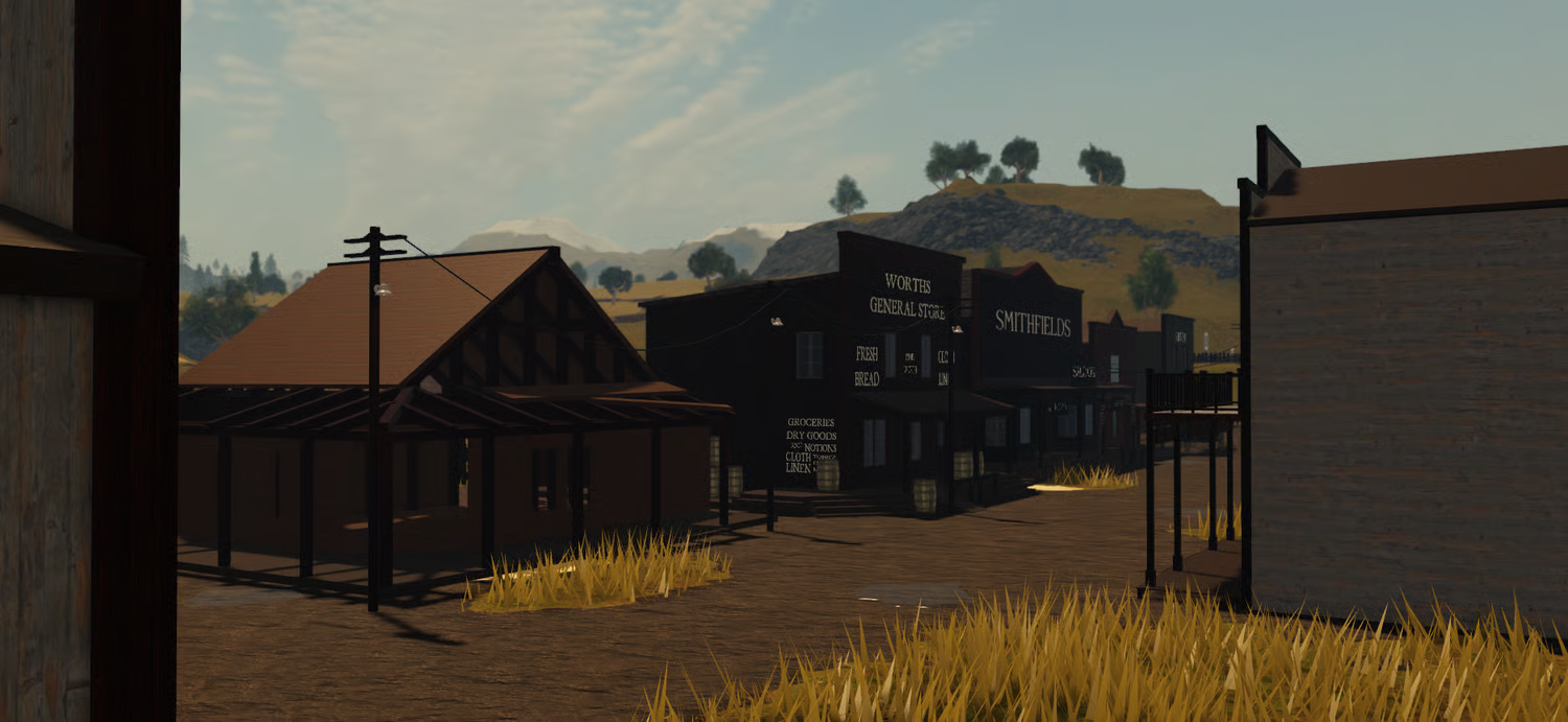 Plains, canyons, and wilderness terrain for Roblox frontier map