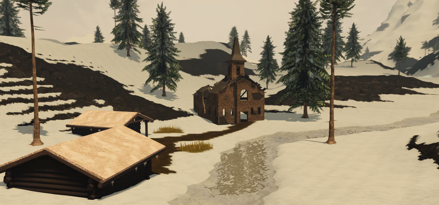 Roblox frontier map with functional animations and daily life activities