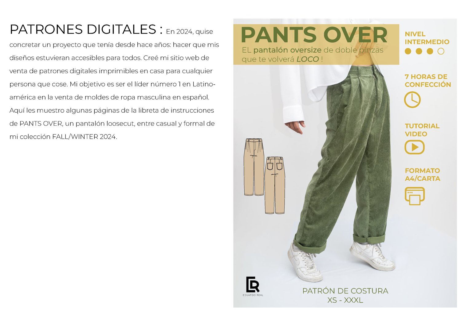 portafolio, diseñador, moda, patronista, digital, eduardo, real