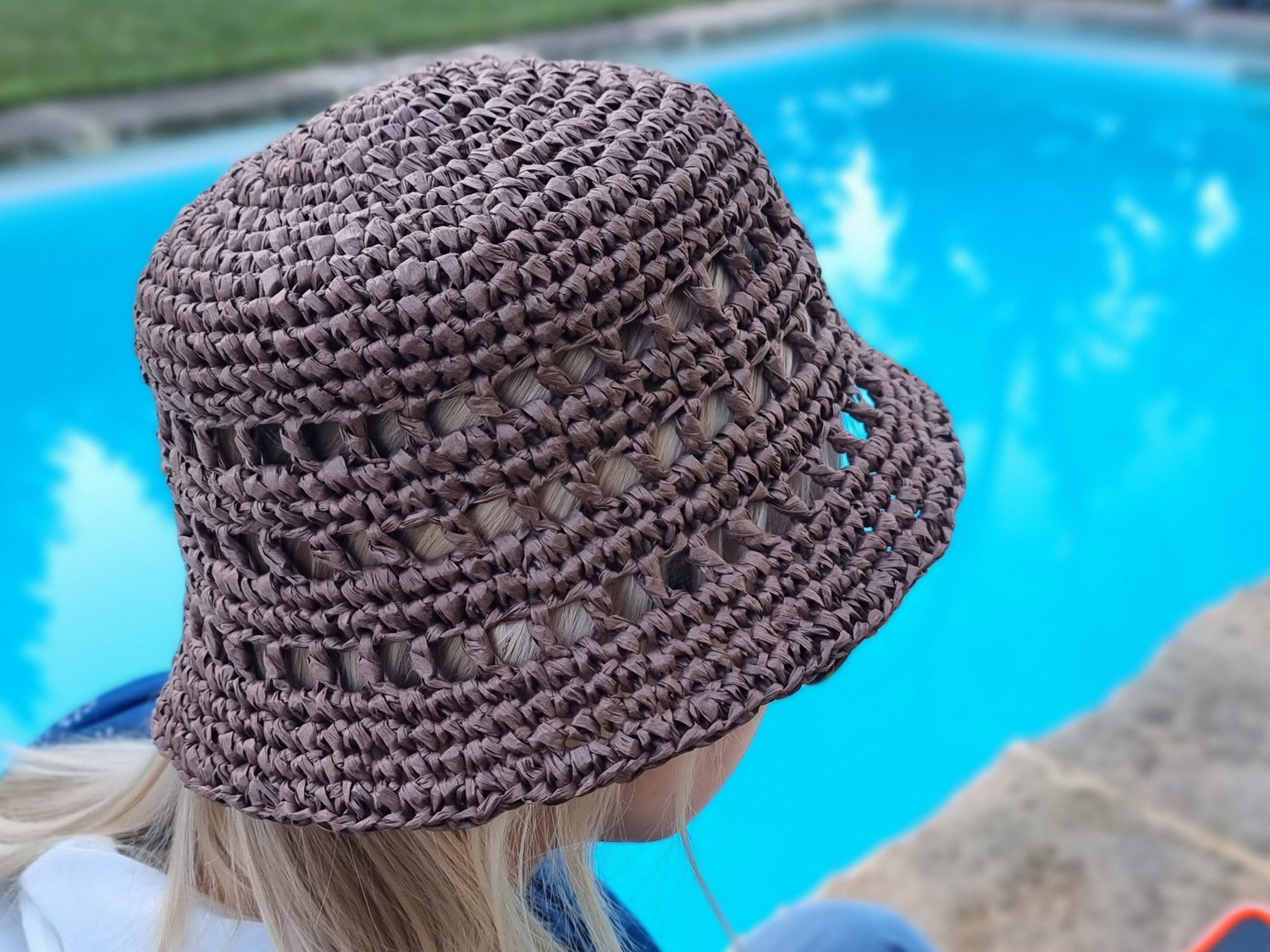 H5 Raffia Bucket Hat Crochet Pattern PDF, Summer Hat, Adjustable Size ...