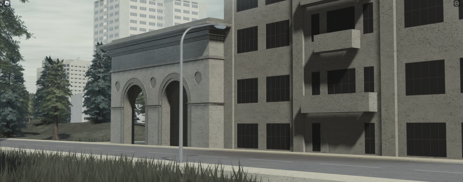 Massive interconnected road system in Roblox city build