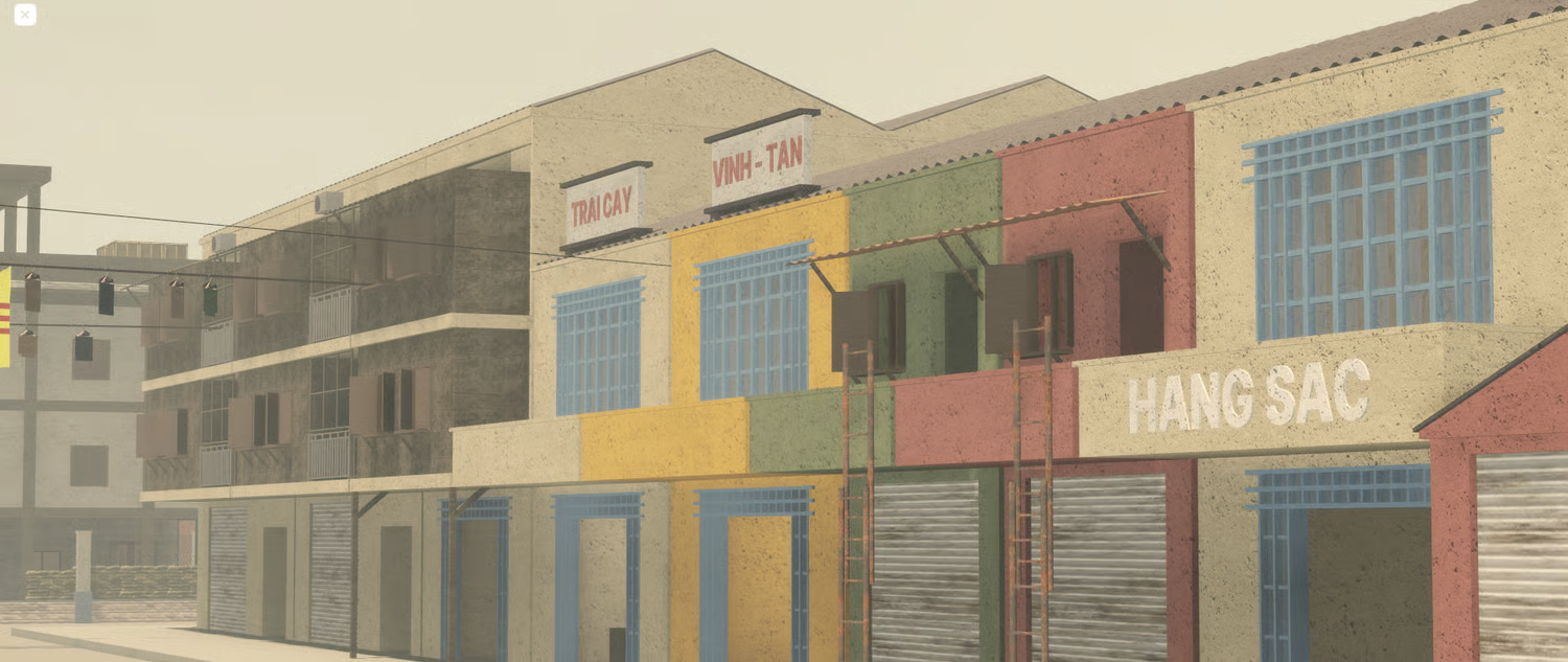 Prison and training areas in Roblox military base