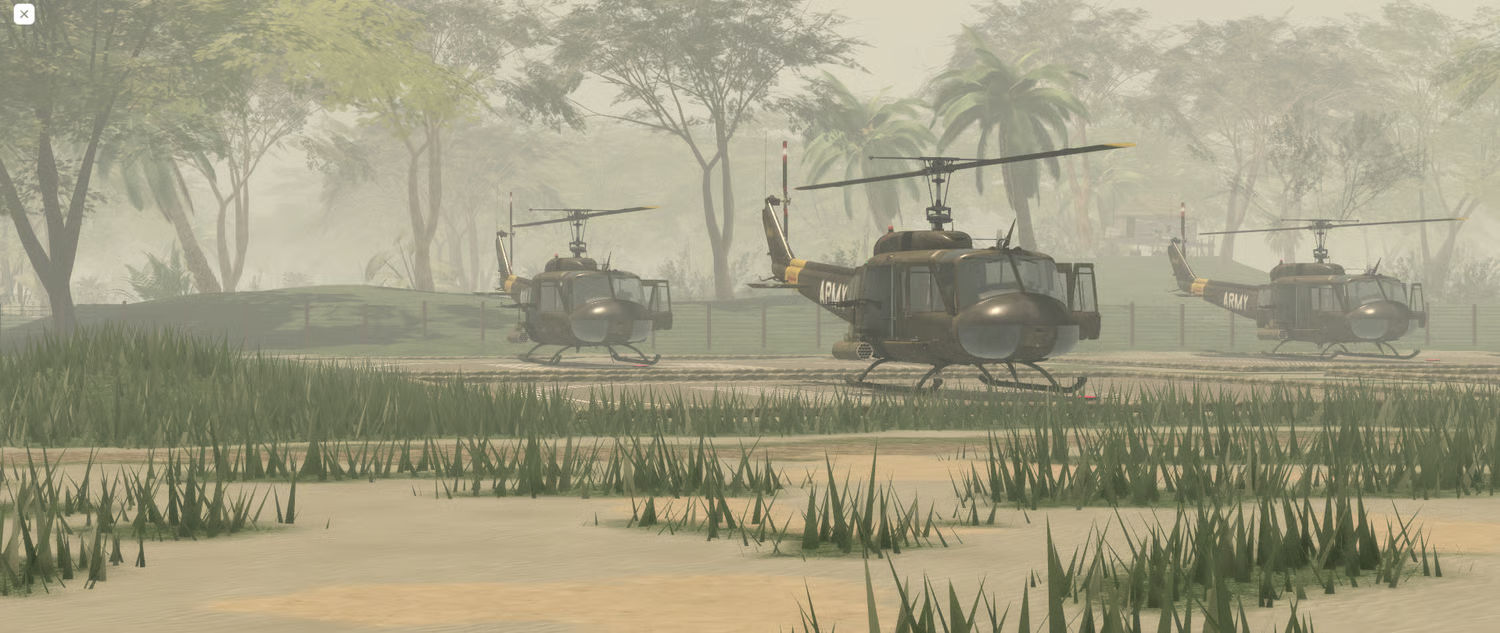 Roblox Vietnam map with river and rice fields