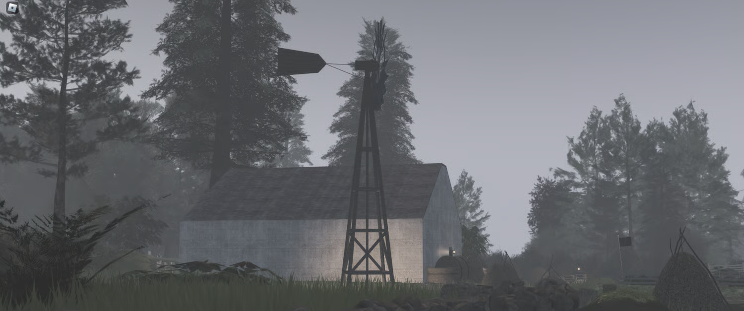 Bunkers and artillery positions in Roblox war map