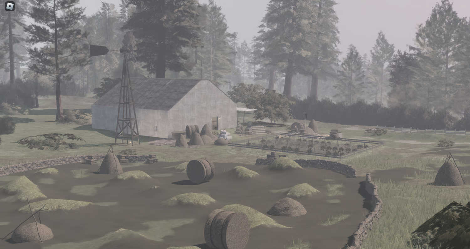 Tactical World War II combat map for Roblox