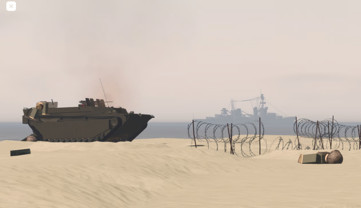 Full-scale WWII map optimized for multiplayer Roblox gameplay