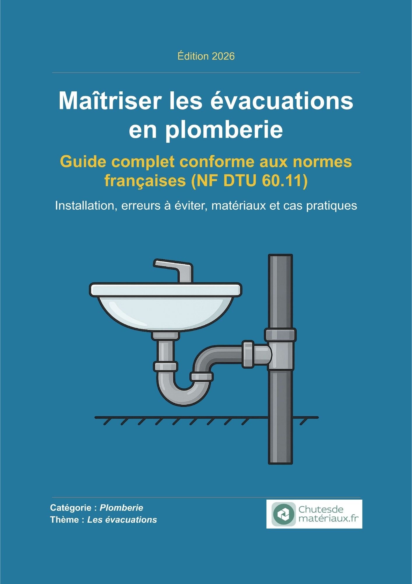 Couverture du guide Maîtriser les évacuations en plomberie conforme au DTU 60.11 pour concevoir un réseau d’évacuation domestique fiable.