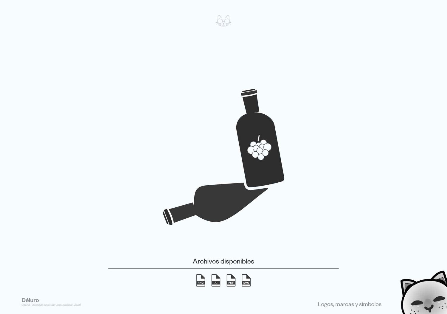 Modern wine logo design with a clean and elegant aesthetic, suitable for beverage and lifestyle brands.