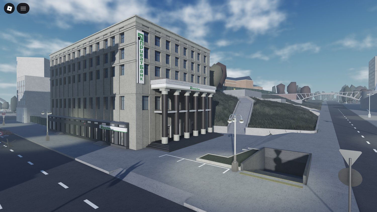 Realistic city atmosphere with detailed textures
