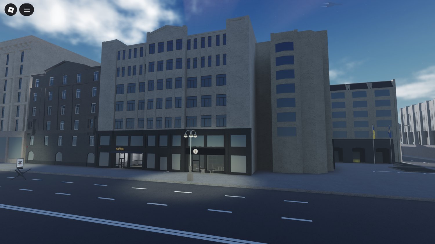 City square environment optimized for Roblox