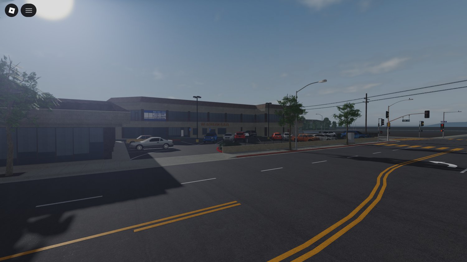 Realistic Los Angeles–style road layout