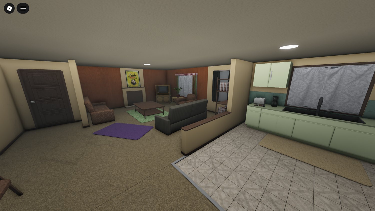 Detailed interiors with furniture and props