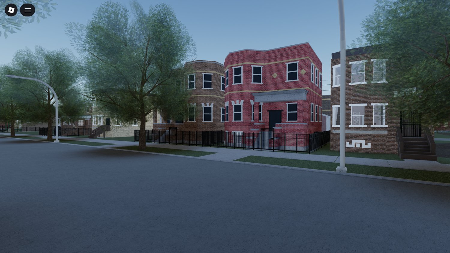 Realistic residential blocks and urban architecture