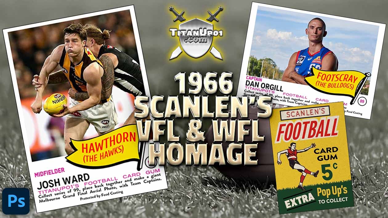1966 Scanlen's VFL & WFL Homage Photoshop PSD Templates