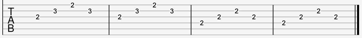 D and A major arppegios