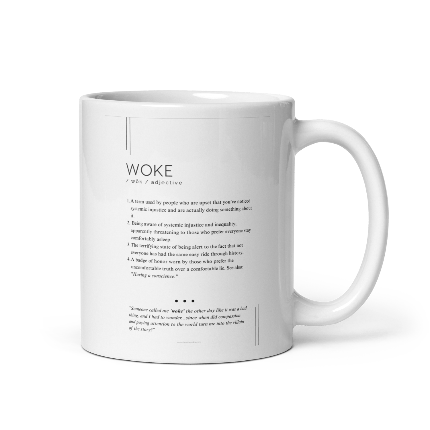 Editorial poster with definition of the word WOKE