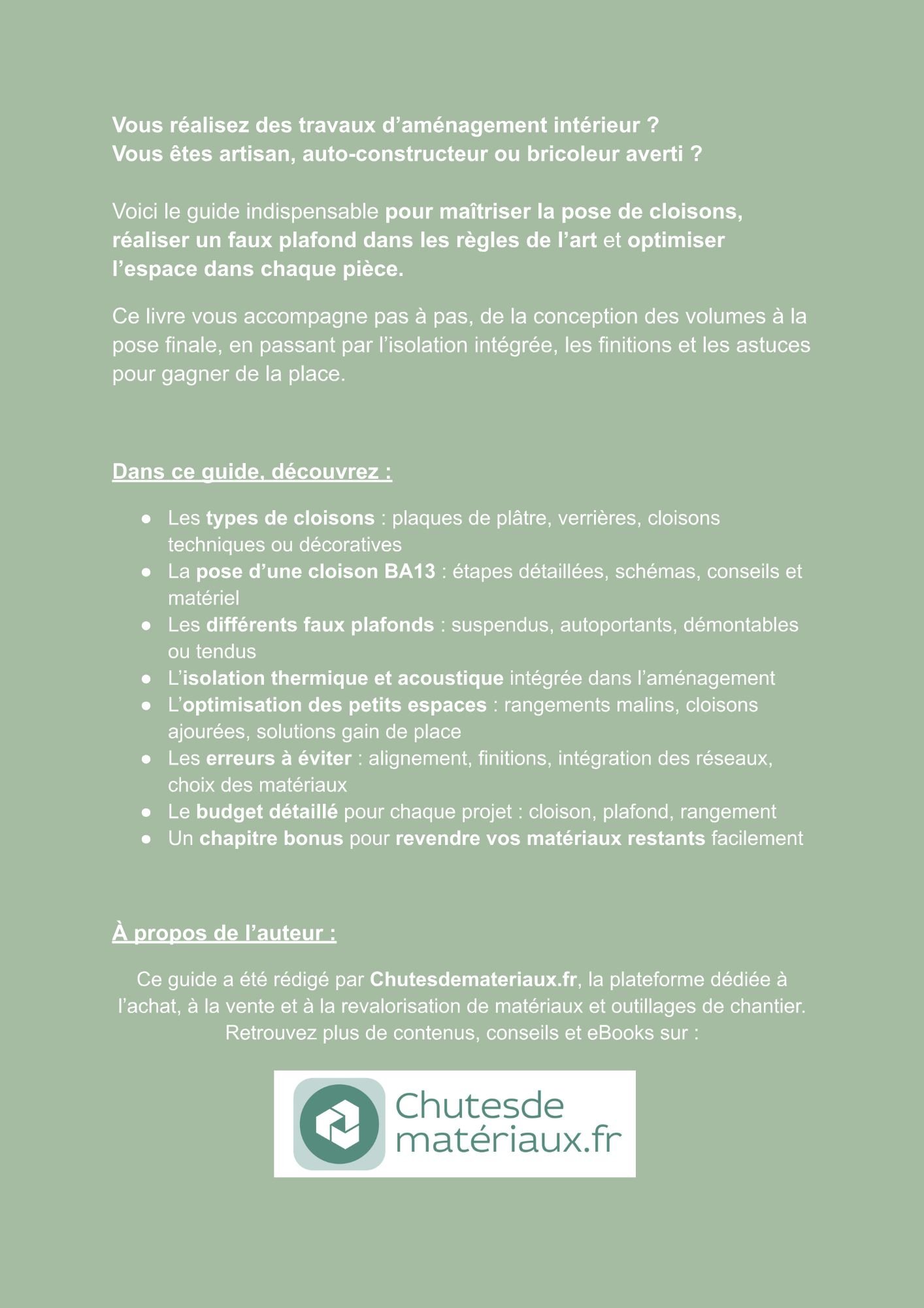 Présentation complète du guide d’aménagement intérieur dédié aux cloisons, faux plafonds et à l’optimisation de l’espace dans la maison