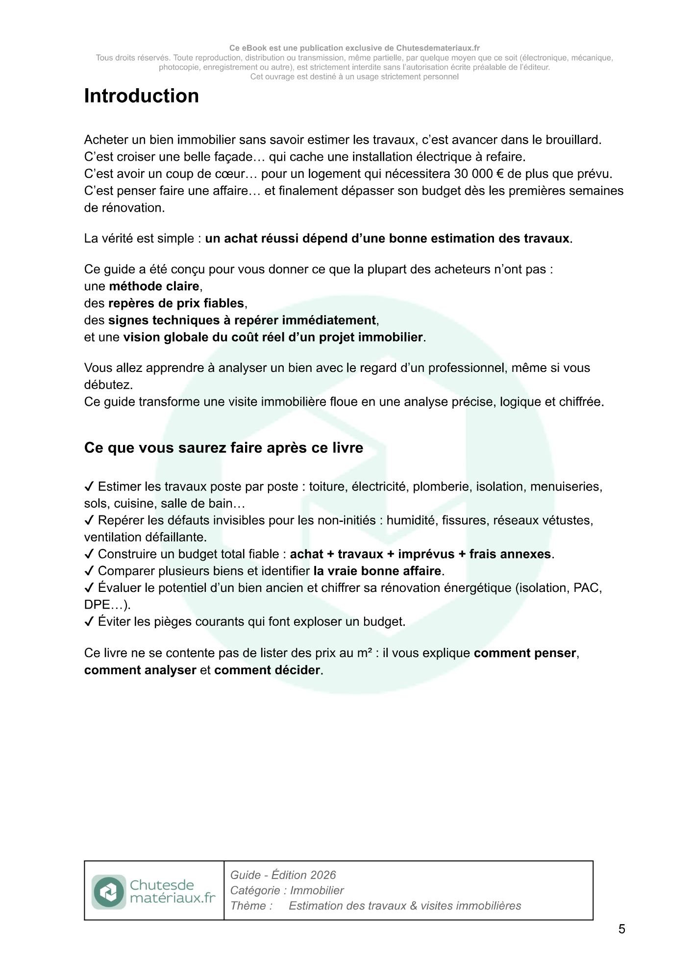 Introduction du guide pour estimer les travaux d’un bien immobilier et éviter les erreurs de budget lors d’un achat avec rénovation