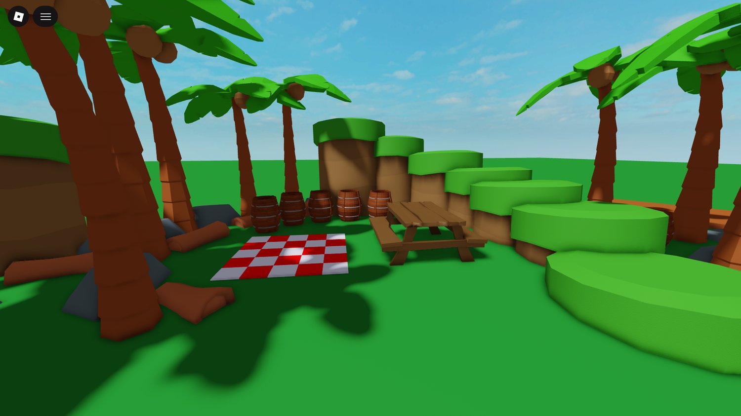 Waterfall feature in a low-poly map