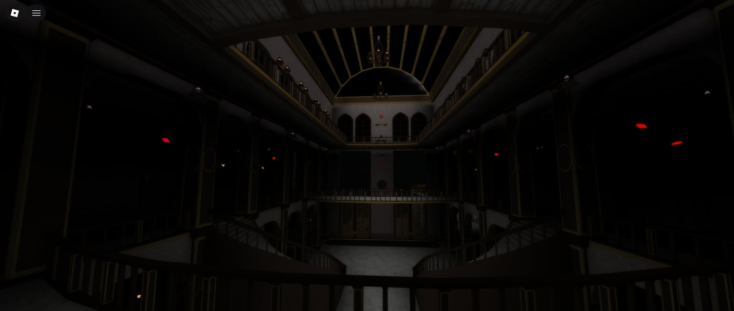 Scary orphanage rooms in Roblox