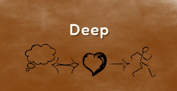 the title, Deep, with blog logo