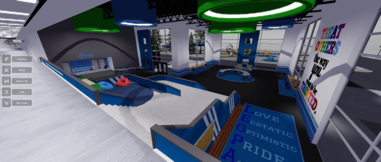 Hallway and main hall school map Roblox