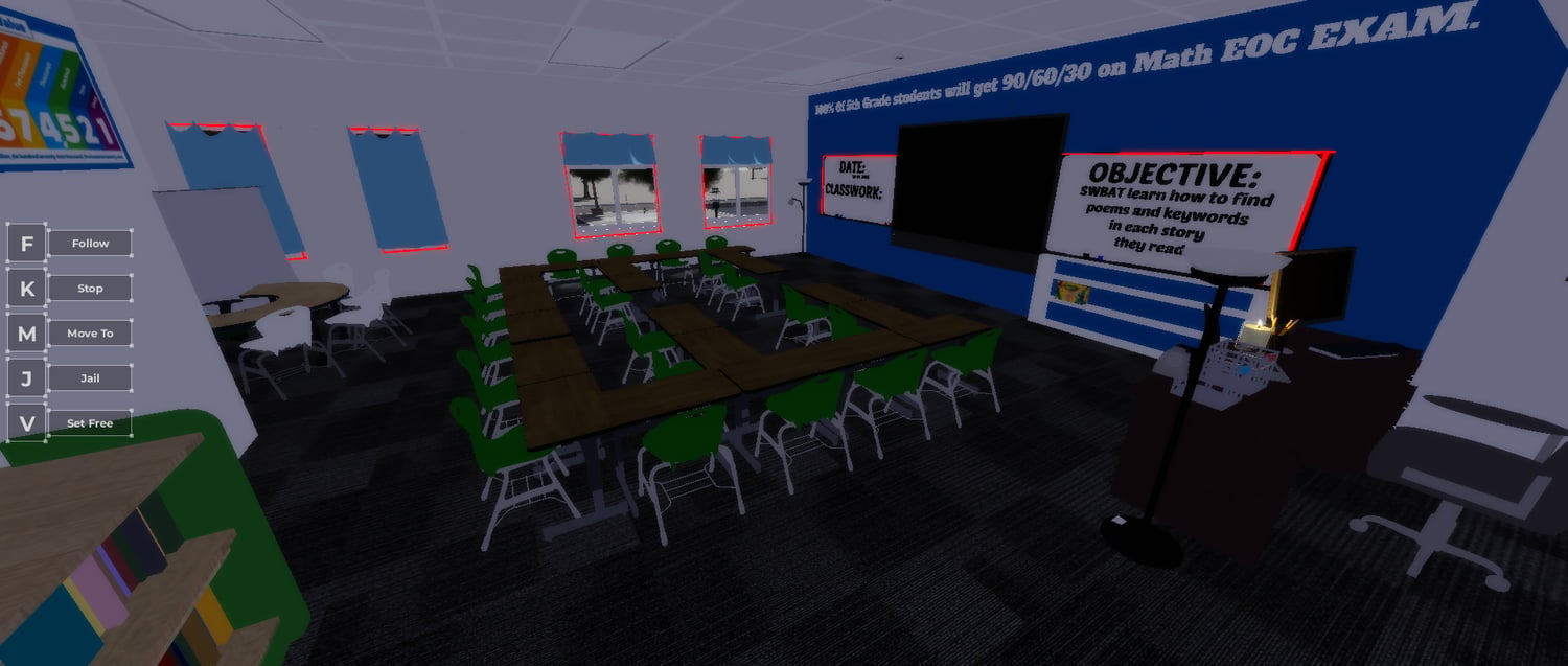 Realistic school campus in Roblox