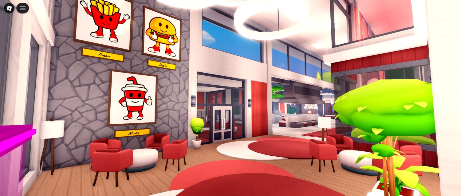 Coastal dining environment Roblox