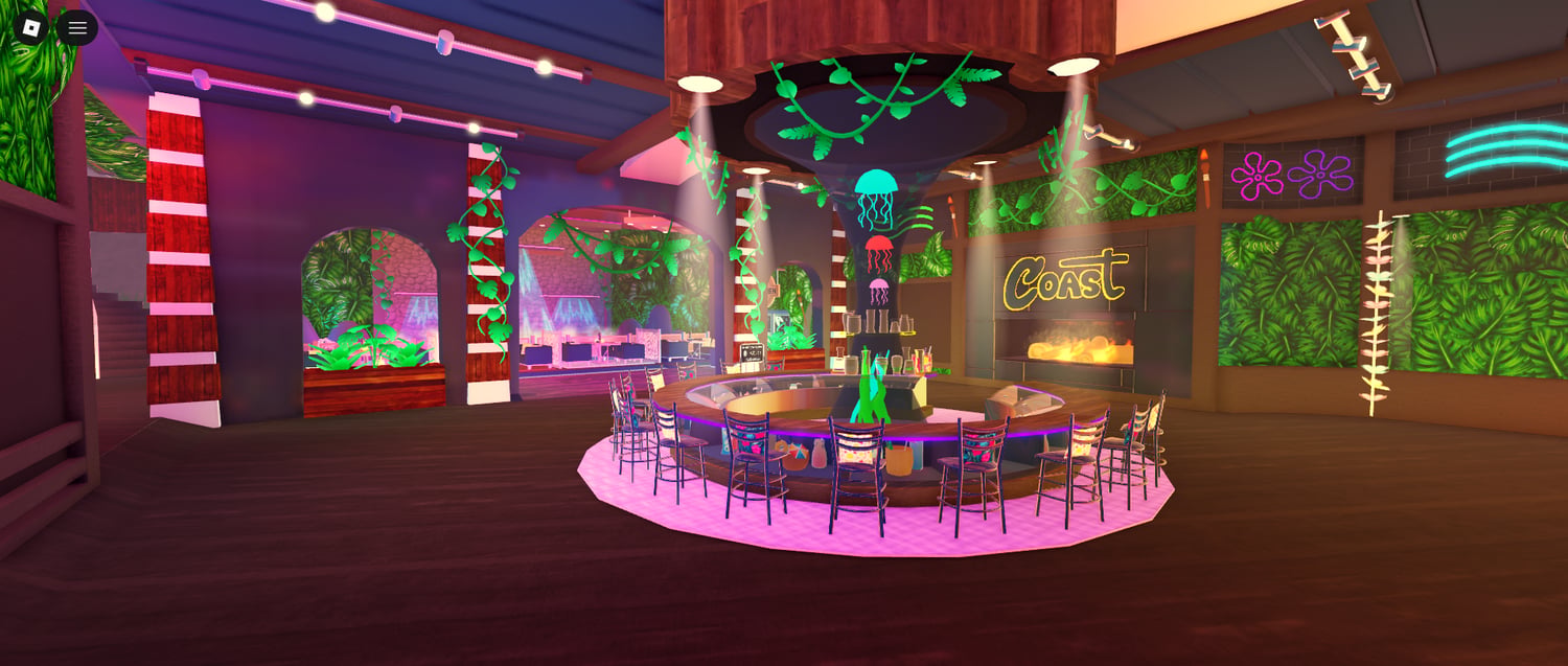 Roblox restaurant with pool and bar