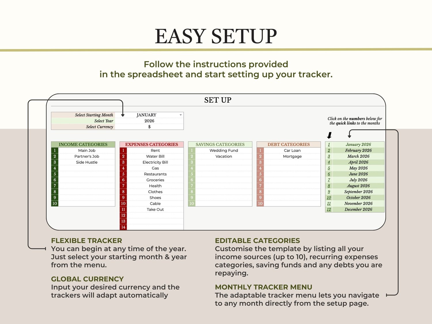 50 30 20 Budget Tracker Google Sheets Monthly Finance Tracker Personal Financial Planner Spreadsheet with Savings and Debt Tracker