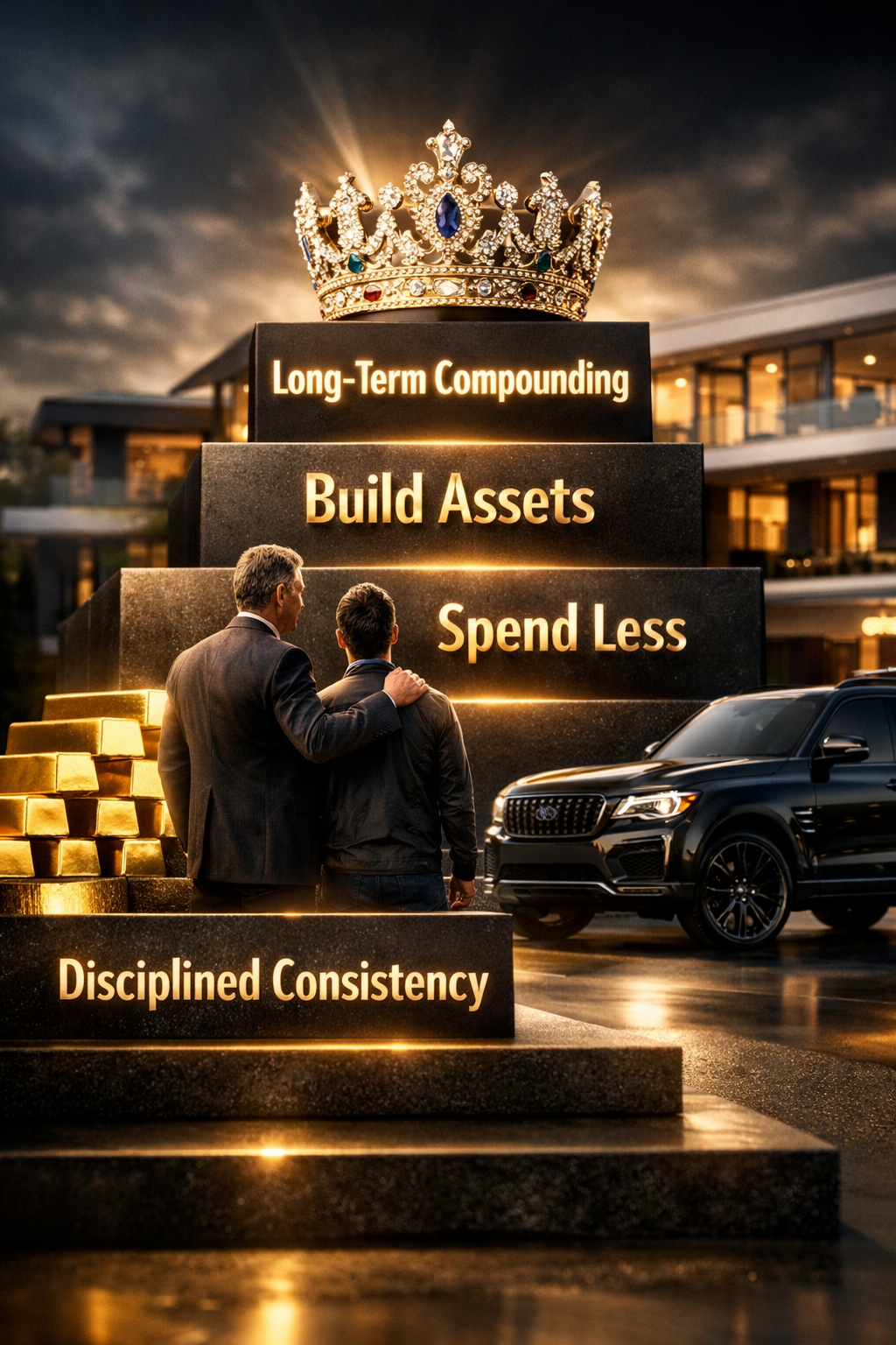 Path to wealth concept.